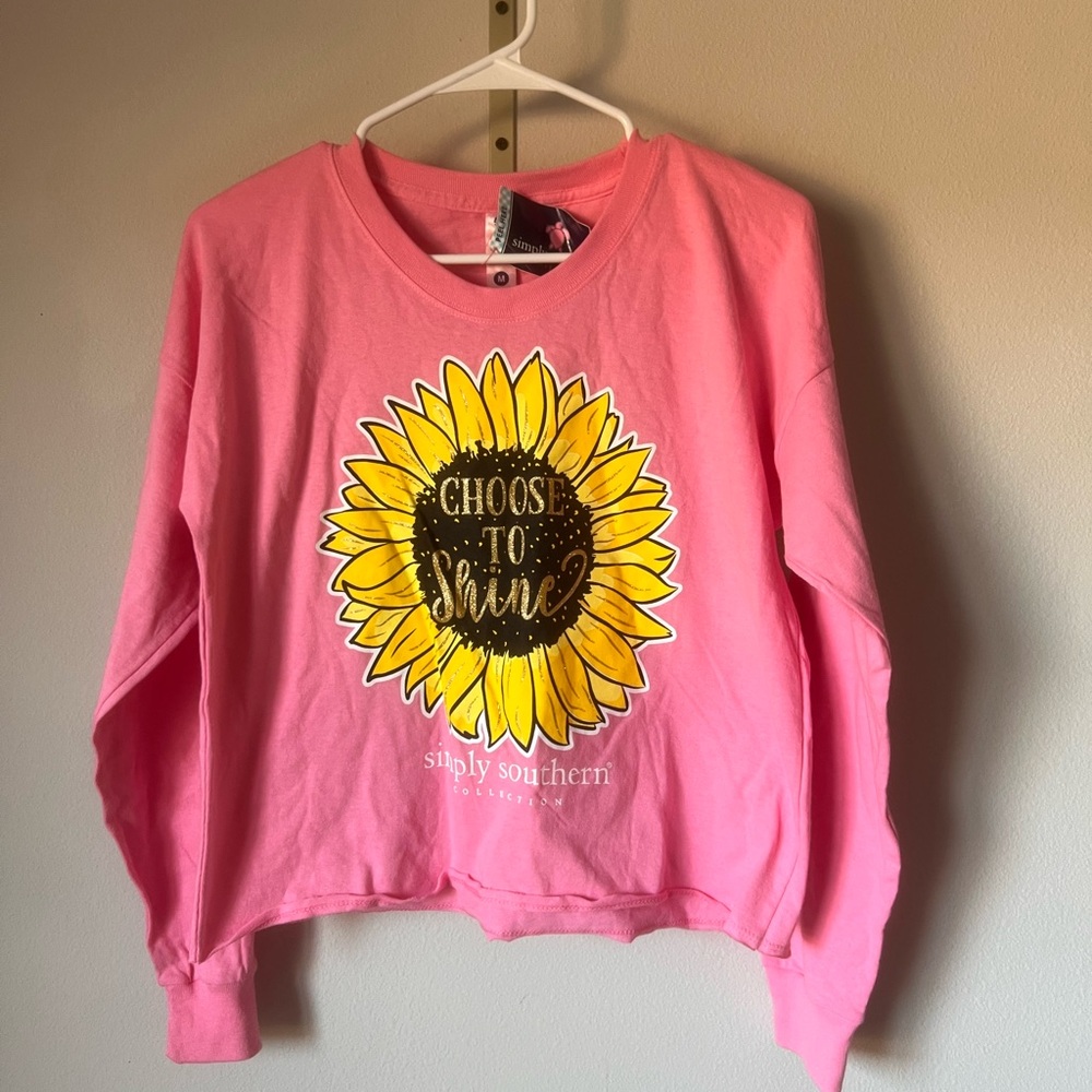 Simply Southern Pink Sunflower Top